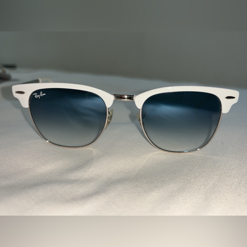 Ray Ban White Club Master Glasses
